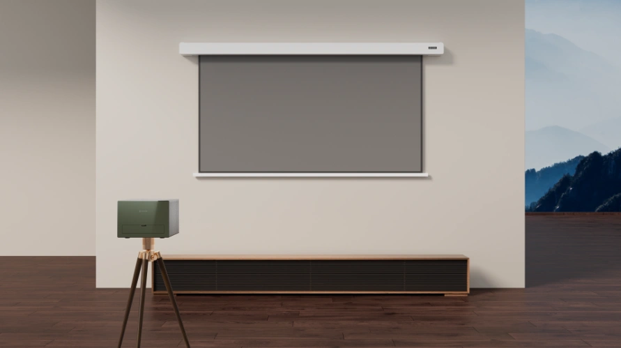 an Indoor Projector Screen in the living room
